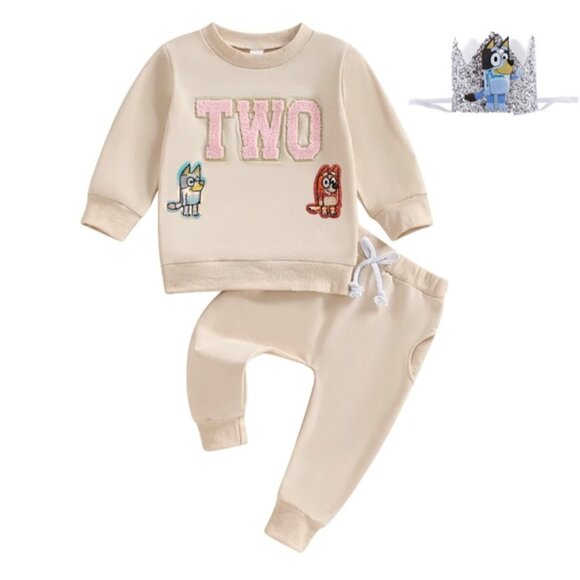 Bluey Sweater Pants Bluey Second Birthday Bingo Outfit Clothes Leggings - Picture 1 of 3